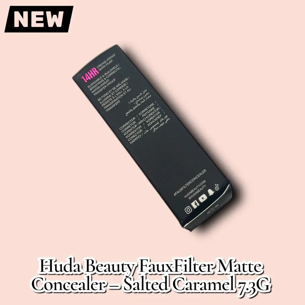 New NIB Huda Beauty FauxFilter Matte Concealer – Salted Caramel 7.3G - Picture 7 of 7